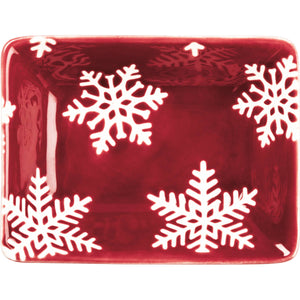 Red Snowflake Mini Tray