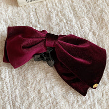 Load image into Gallery viewer, VELOUR BOW HAIRCLIP
