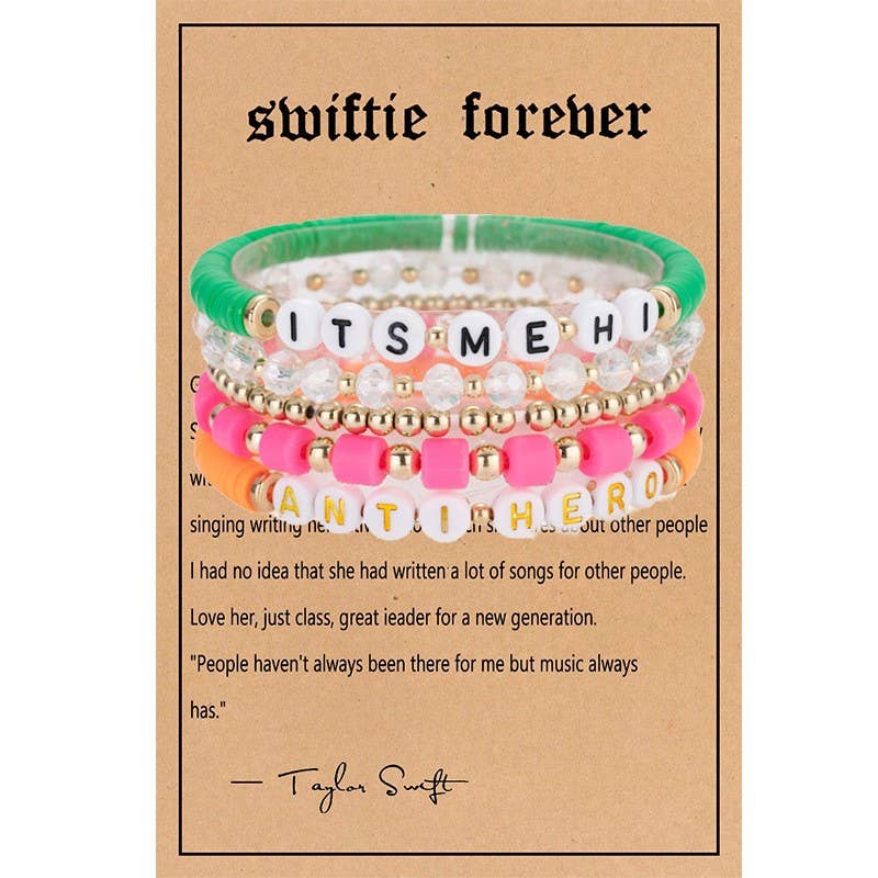 Taylor Swift Bracelet Set Anti Hero