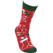 Load image into Gallery viewer, Is It Okay To Ask Santa For Wine Socks
