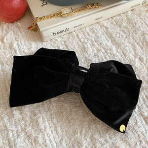 VELOUR BOW HAIRCLIP