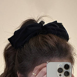 VELOUR BOW HAIRCLIP