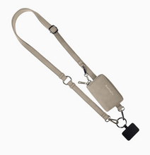 Load image into Gallery viewer, Clip &amp; Go Brushed Vegan Leather Phone Lanyard - Rfid Pouch
