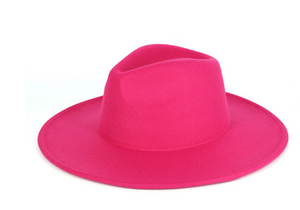 Felt Wide Brim Fedora Hat