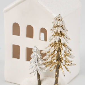 Lighted Winter House Figurine