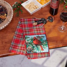 Load image into Gallery viewer, Plaid Cardinal Kitchen Towel
