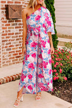 Load image into Gallery viewer, Nora Floral One Shoulder Belted Jumpsuit
