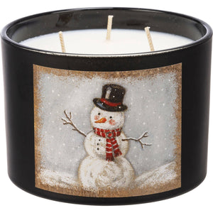 Snowman Candle