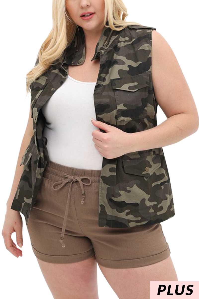 Plus size 2025 camo vest