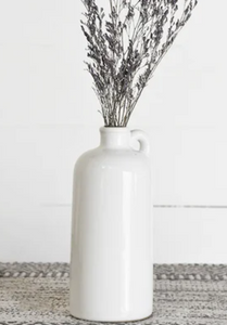 8" TALL WHITE VASE